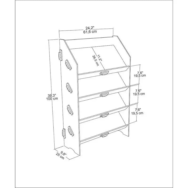 Decorotika,Aros Bookcase Sapphire Oak