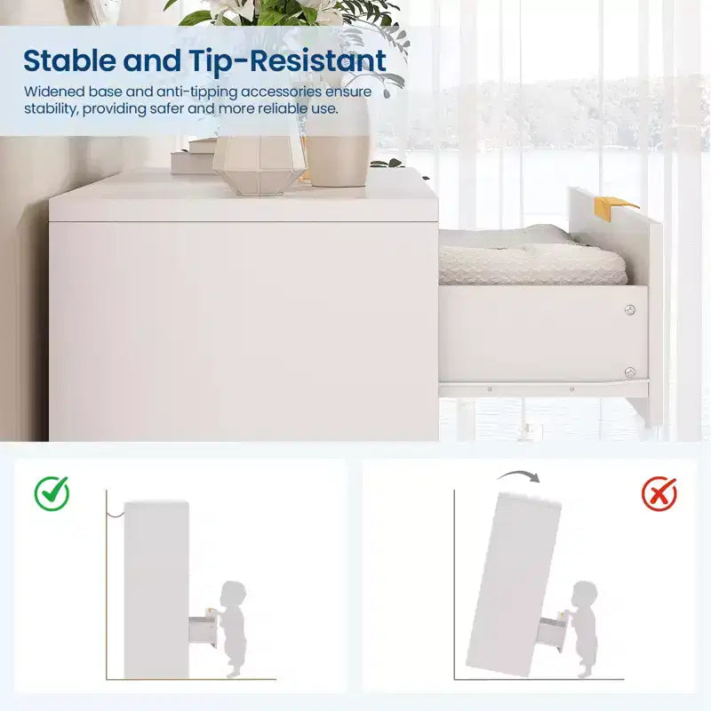 4 Drawer Dresser for Bedroom, 31.5W Wooden Chest of Drawers with Gold Handle, Storage Dresser Organizer, Closet Dresser for Bedroom Hallway