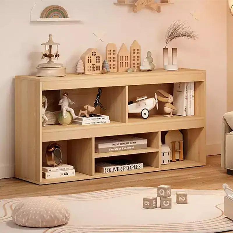 Toy Storage Organizer, 6 Cubes Kids Bookshelf Wooden Storage Cabinet, Playhouse Shelves Cabinet for Playroom, Classroom, Nursery, Kids Room