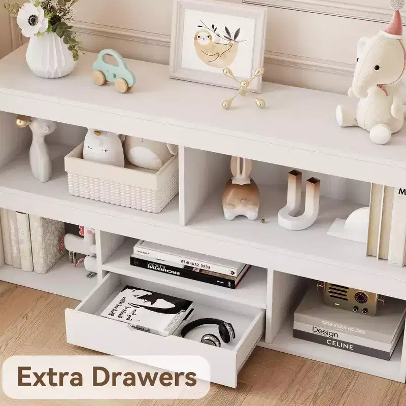 Toy Storage Organizer, 6 Cubes Kids Bookshelf Wooden Storage Cabinet, Playhouse Shelves Cabinet for Playroom, Classroom, Nursery, Kids Room
