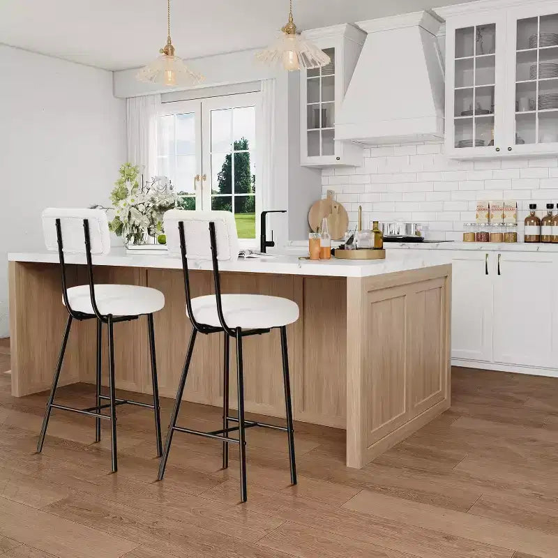 Bar Stools with Back Set of 4, High Kitchen Barstools, Counter Stools Bar Chairs with Backrest, Industrial Seat for Dining Room Kitchen Bar