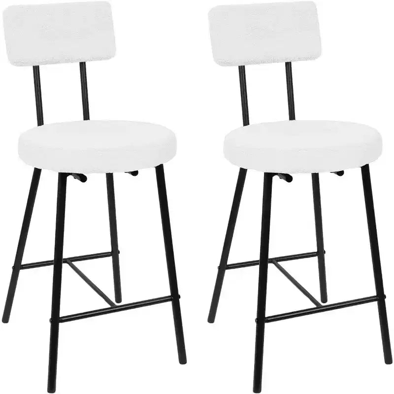 Bar Stools with Back Set of 4, High Kitchen Barstools, Counter Stools Bar Chairs with Backrest, Industrial Seat for Dining Room Kitchen Bar