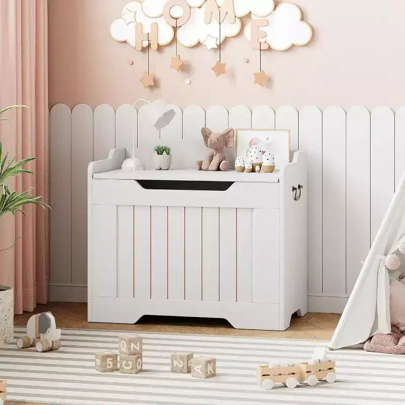 Acekool Decorative Storage Bench, Dual-Use Entryway Chest with Safety Hinge