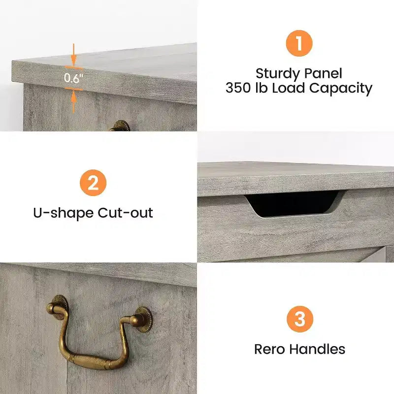 Acekool Decorative Storage Bench, Dual-Use Entryway Chest with Safety Hinge