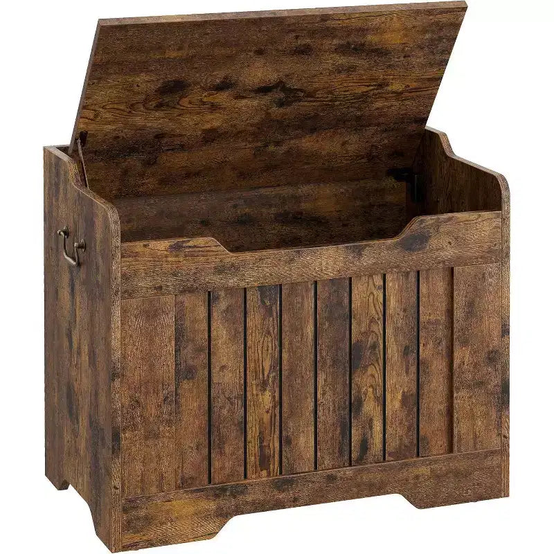 Acekool Decorative Storage Bench, Dual-Use Entryway Chest with Safety Hinge