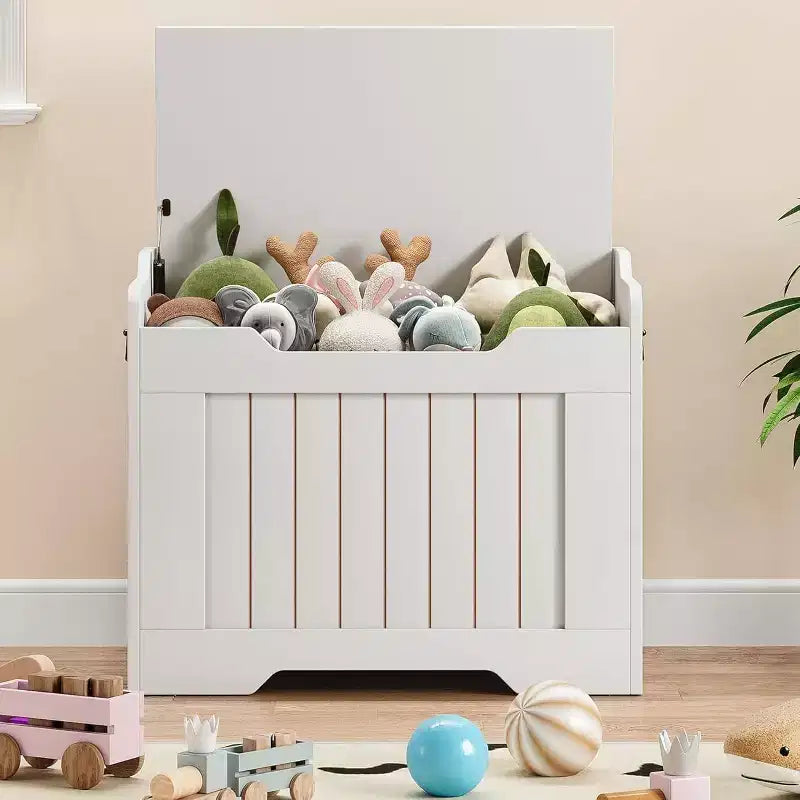 Acekool Decorative Storage Bench, Dual-Use Entryway Chest with Safety Hinge
