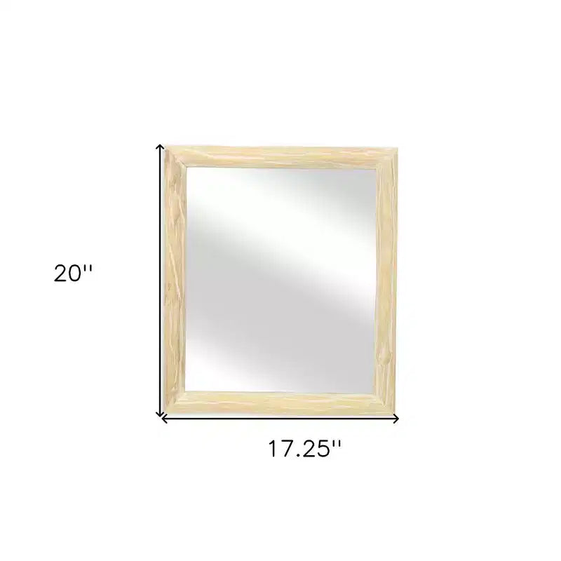 HomeRoots 20 Natural Solid Wood Accent Mirror