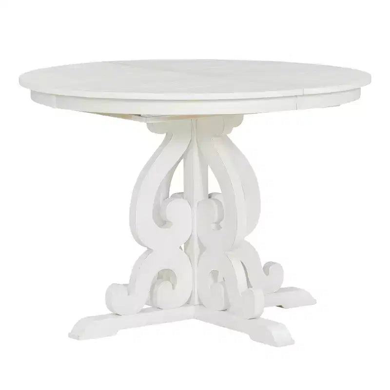 5 Piece Retro Dining Set with Extendable Table and 4 Upholstered Chairs, 16 Inch Leaf, Ideal for Kitchen and Dining Room