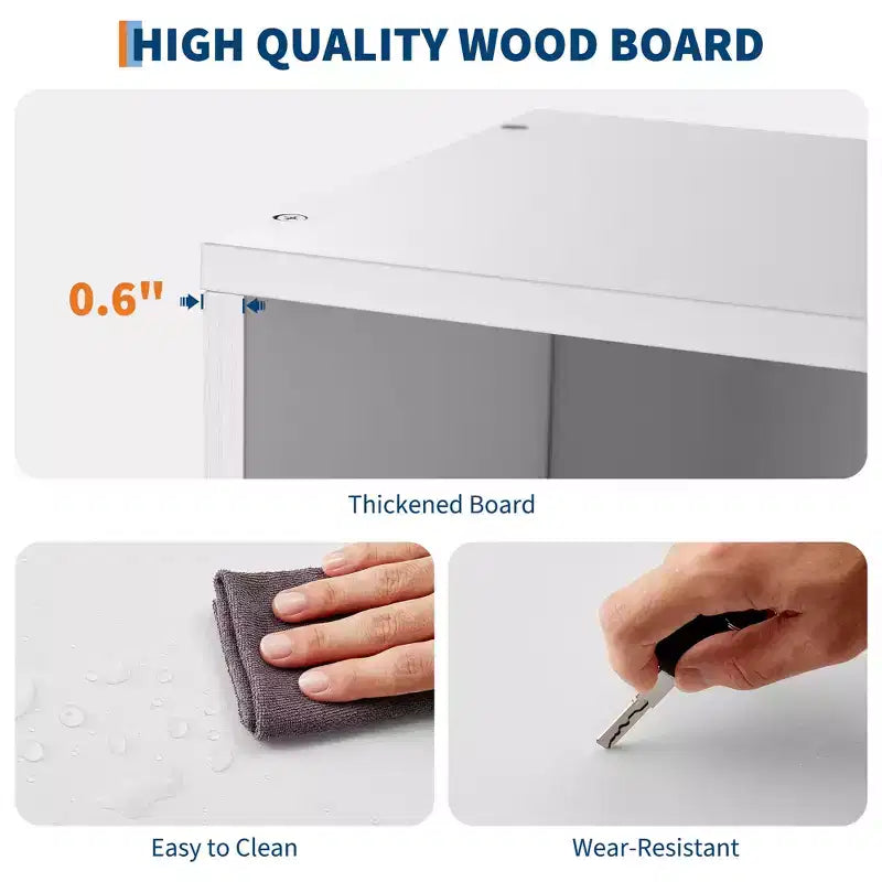 71.4 6-Tier H-Shaped Bookshelf, Heavy Duty Open Shelf Storage Organizer for Home Office, Living Room, Bedroom