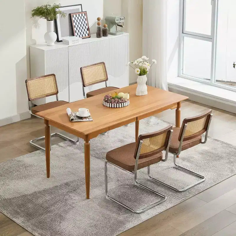 Set of 2 Olive-Green Mid Century Modern Dining Chairs Velvet Accent Chairs with Natural Cane Back and Stainless Chrome Base