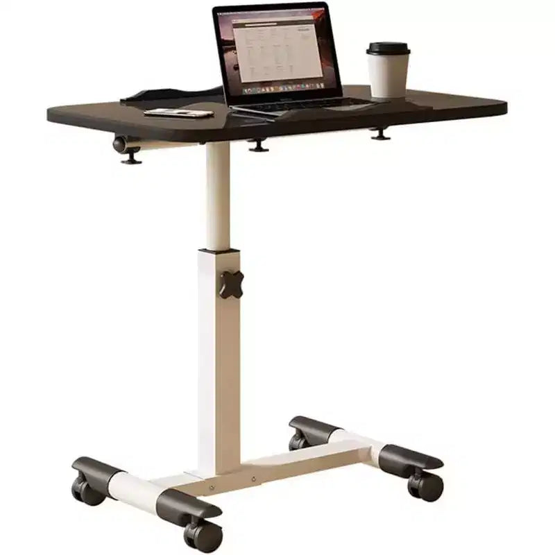 Table with Wheels - Adjustable Height Rolling Laptop Desk, Side Table for Home Office