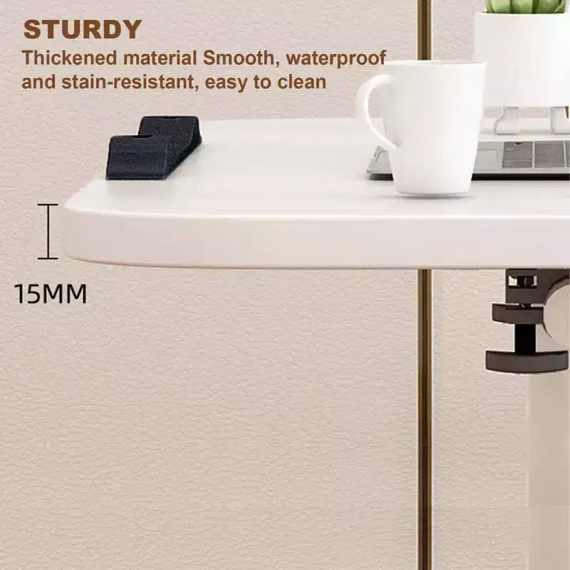 Table with Wheels - Adjustable Height Rolling Laptop Desk, Side Table for Home Office