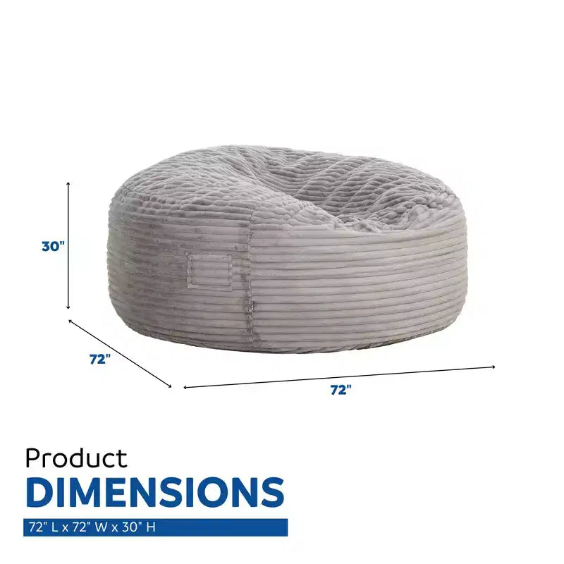 HomeStock Kade 6ft Faux Fur Foam Bean Bag