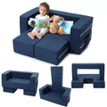3PCs Toddler Convertible Sofa, Foam Couch Bed for Children, Modular Kids Sofa for Nursery Playroom