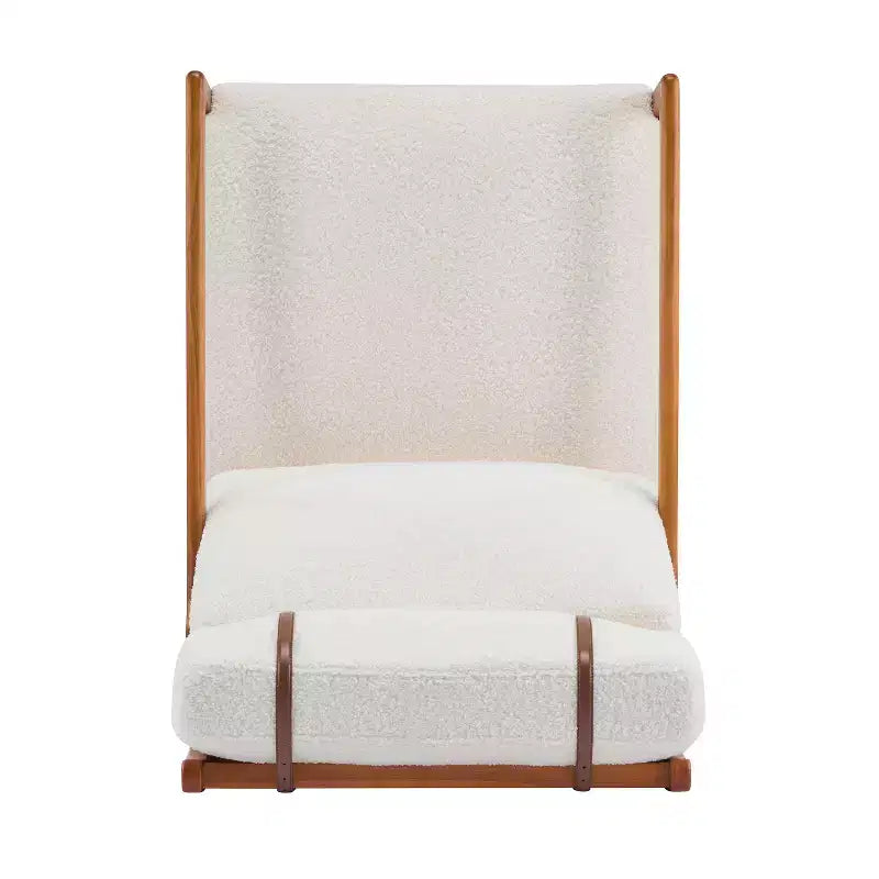 Mid-Century Accent Armchair Duo  High-Back Solid Wood Frame, Lounge Chairs for Living Room, Bedroom or Reading Nook