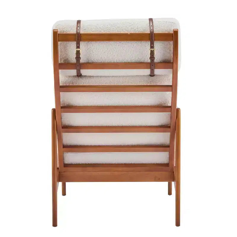 Mid-Century Accent Armchair Duo  High-Back Solid Wood Frame, Lounge Chairs for Living Room, Bedroom or Reading Nook
