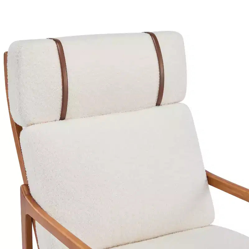 Mid-Century Accent Armchair Duo  High-Back Solid Wood Frame, Lounge Chairs for Living Room, Bedroom or Reading Nook