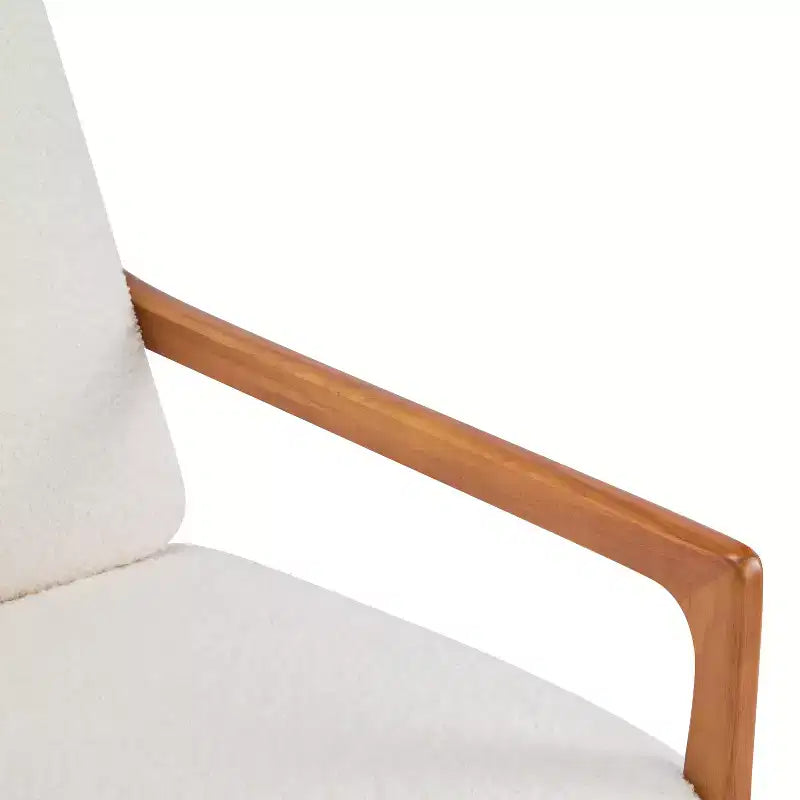 Mid-Century Accent Armchair Duo  High-Back Solid Wood Frame, Lounge Chairs for Living Room, Bedroom or Reading Nook