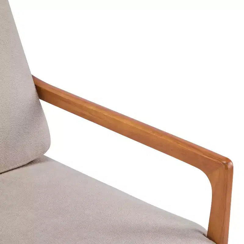 Mid-Century Accent Armchair Duo  High-Back Solid Wood Frame, Lounge Chairs for Living Room, Bedroom or Reading Nook