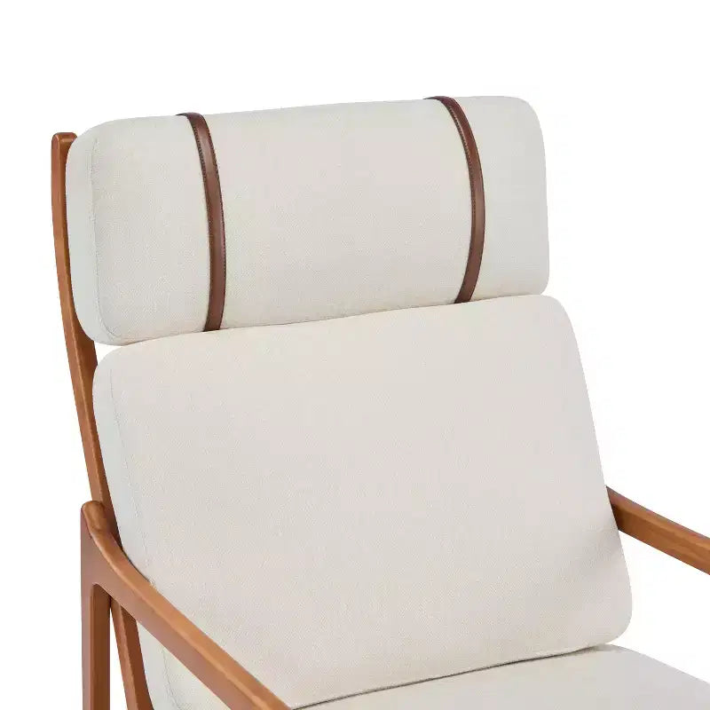 Mid-Century Accent Armchair Duo  High-Back Solid Wood Frame, Lounge Chairs for Living Room, Bedroom or Reading Nook