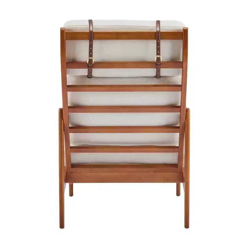 Mid-Century Accent Armchair Duo  High-Back Solid Wood Frame, Lounge Chairs for Living Room, Bedroom or Reading Nook
