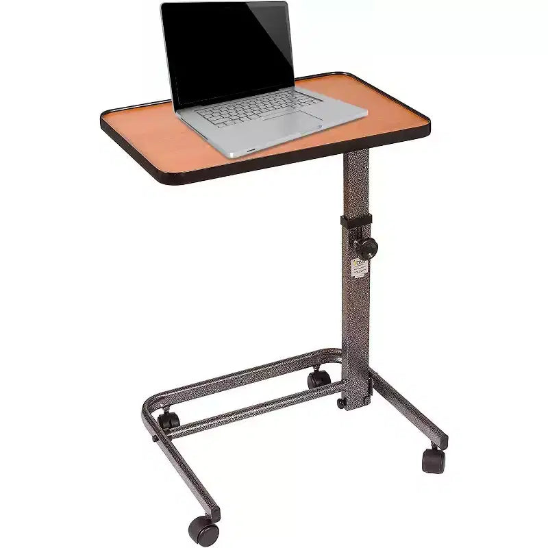 DMI Tilt-Top Overbed Table, Bedside Table with Wheels, Hospital Bed Table, Bed Trays for Eating, Bed Trays, Rolling Tray Height 25.5-38.5