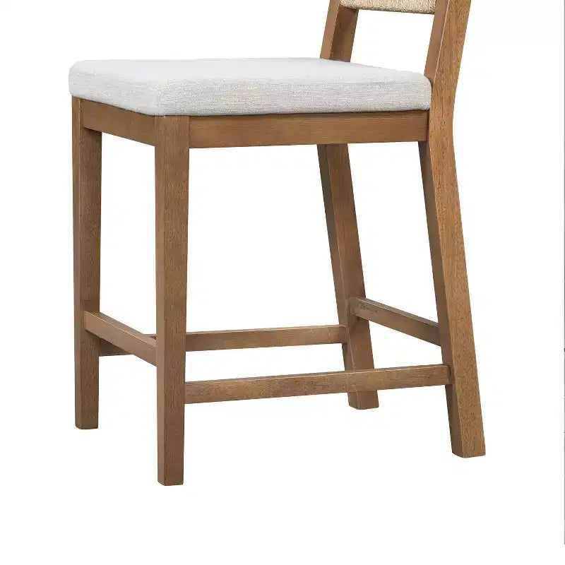 Christopher Knight Home Ororon Boho Rubberwood Rattan Upholstered Counter Stools (Set of 2)