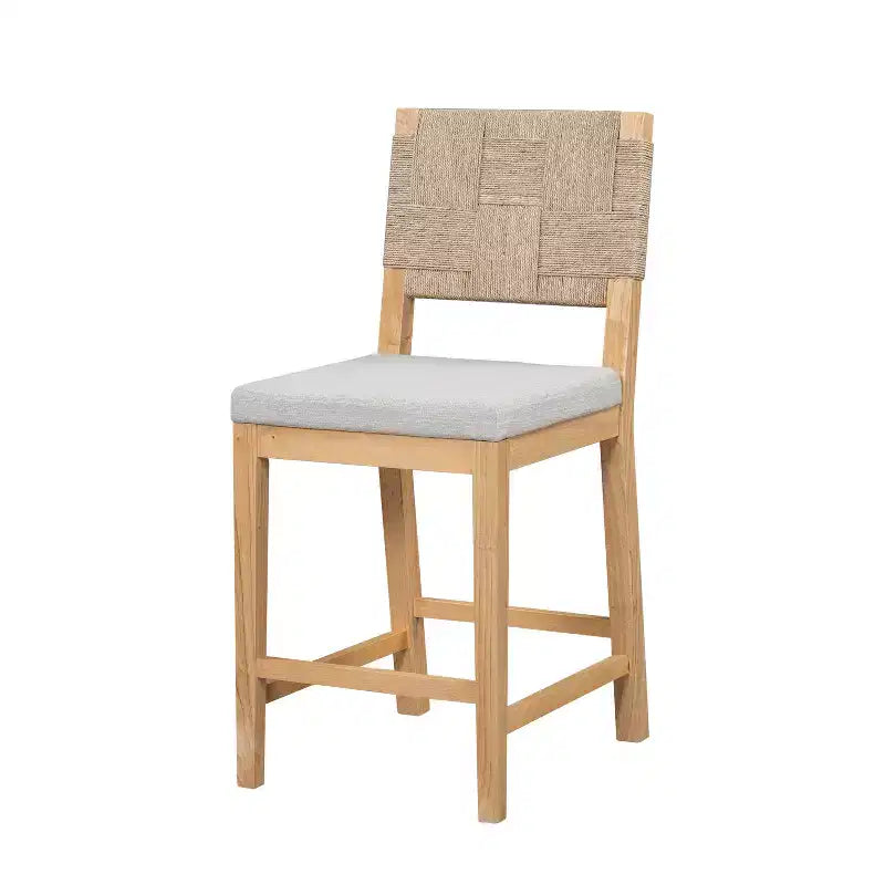 Christopher Knight Home Ororon Boho Rubberwood Rattan Upholstered Counter Stools (Set of 2)