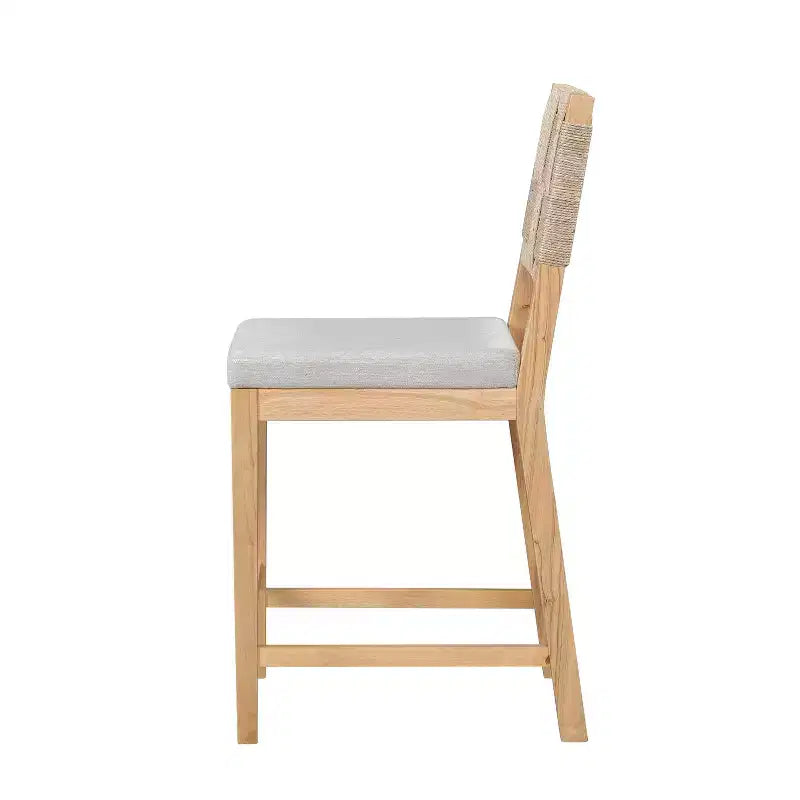 Christopher Knight Home Ororon Boho Rubberwood Rattan Upholstered Counter Stools (Set of 2)