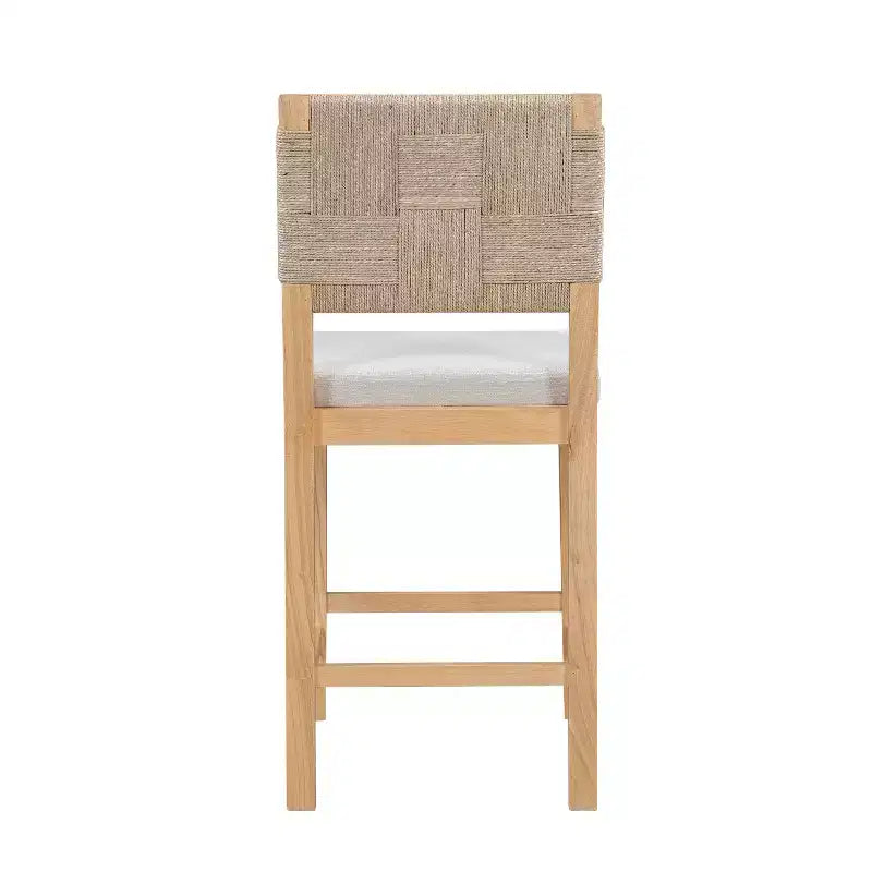 Christopher Knight Home Ororon Boho Rubberwood Rattan Upholstered Counter Stools (Set of 2)