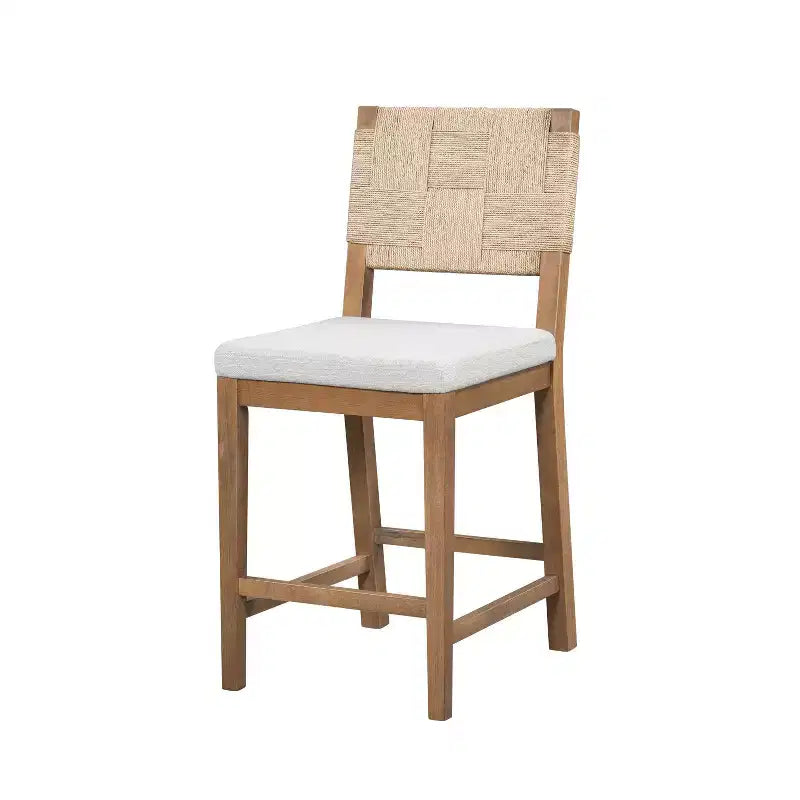 Christopher Knight Home Ororon Boho Rubberwood Rattan Upholstered Counter Stools (Set of 2)