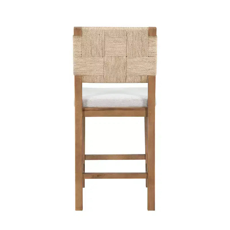 Christopher Knight Home Ororon Boho Rubberwood Rattan Upholstered Counter Stools (Set of 2)