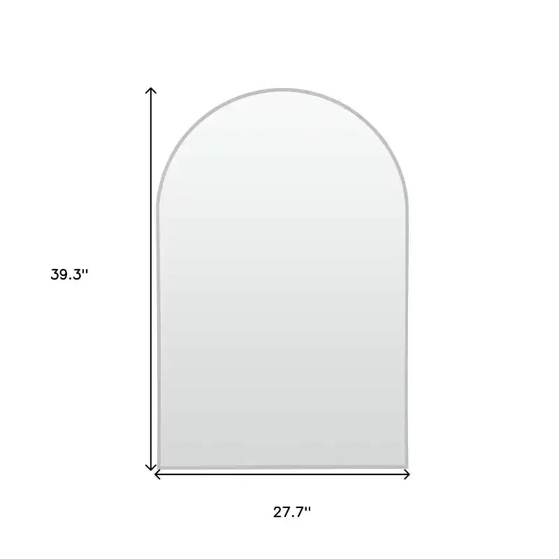 HomeRoots 39 Silver Arch Metal Framed Bathroom Vanity Mirror