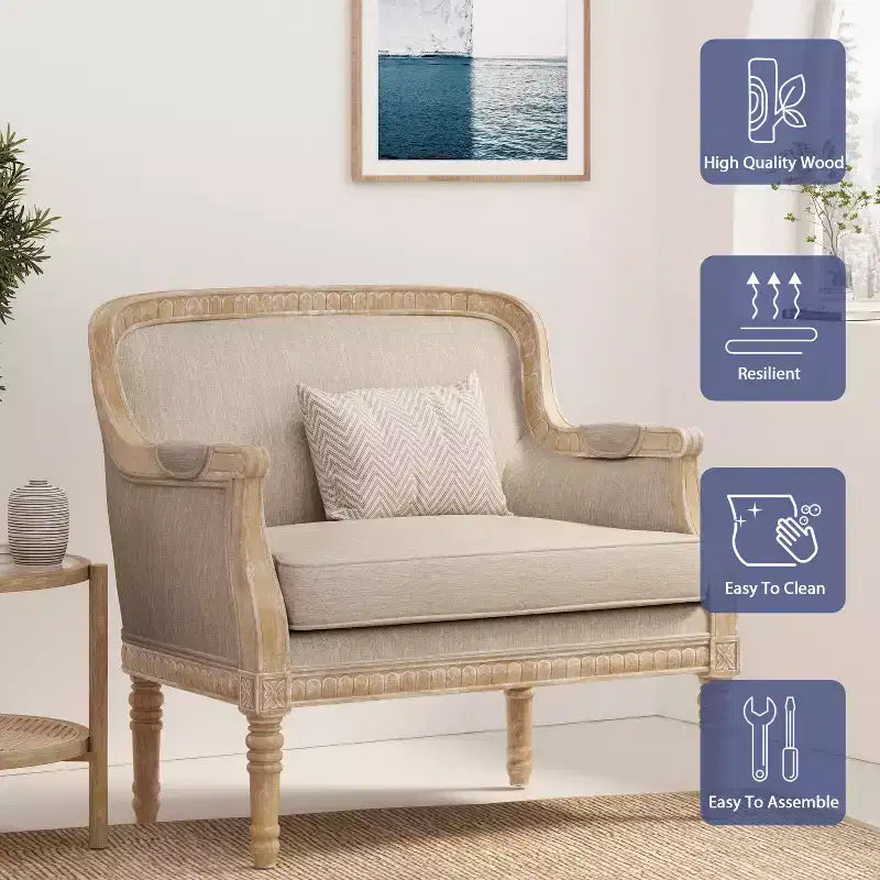 Christopher Knight Home Tamarisk French Country Fabric Upholstered Club Chair