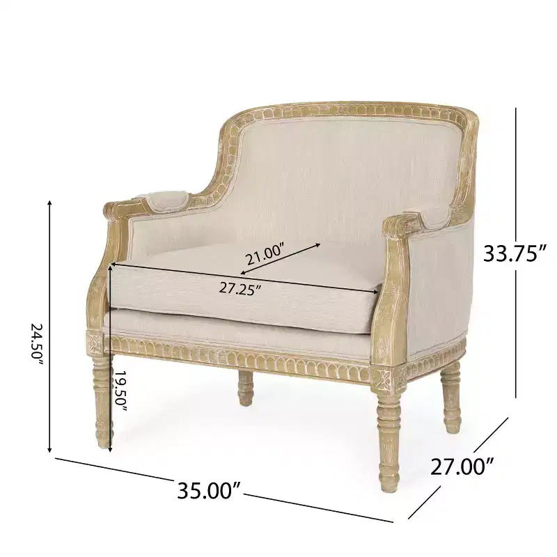 Christopher Knight Home Tamarisk French Country Fabric Upholstered Club Chair