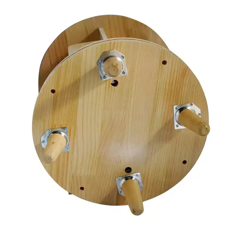 Slickblue 360 Rotating Pine Wood Bookshelf, Round 1/3/4 Tier Freestanding Shelf for Books, Toys, and Decor