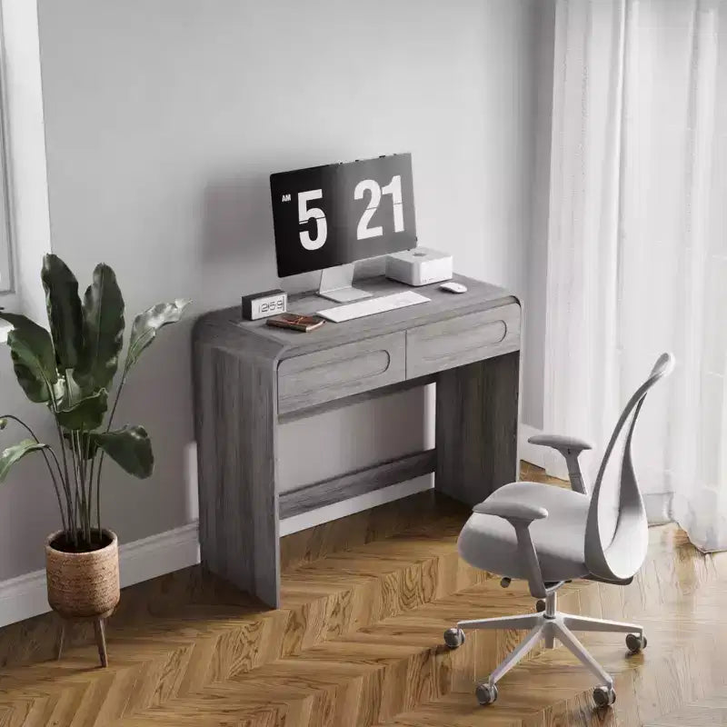 Vanity Desk, Makeup Vanity Desk with 2 Drawers Storage, Modern Makeup Vanity Dressing Table