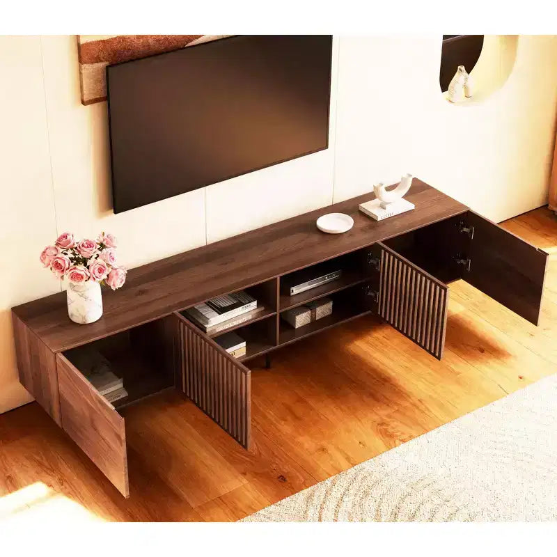 94.48 Inch Wooden TV Stand with Storage for TVs Up to 100 Inches Gaoyangjiaju