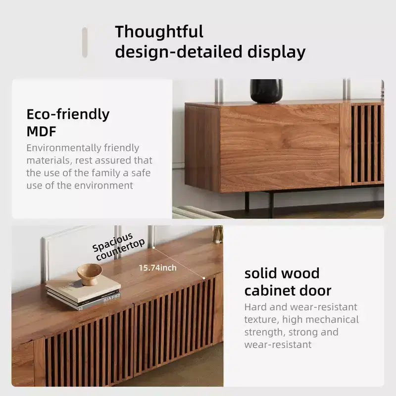 94.48 Inch Wooden TV Stand with Storage for TVs Up to 100 Inches Gaoyangjiaju