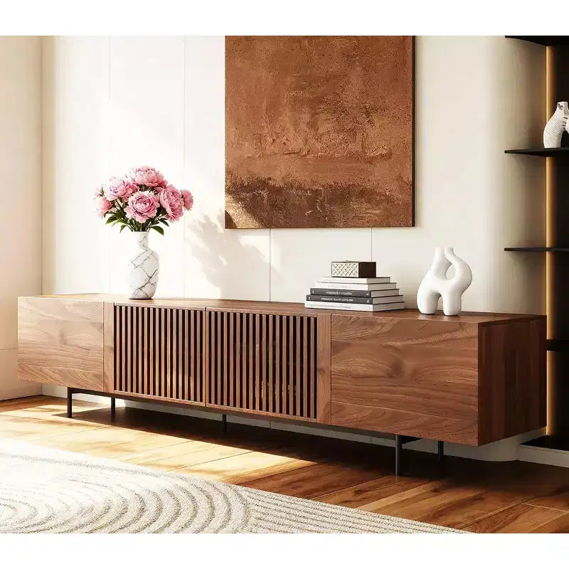 94.48 Inch Wooden TV Stand with Storage for TVs Up to 100 Inches Gaoyangjiaju