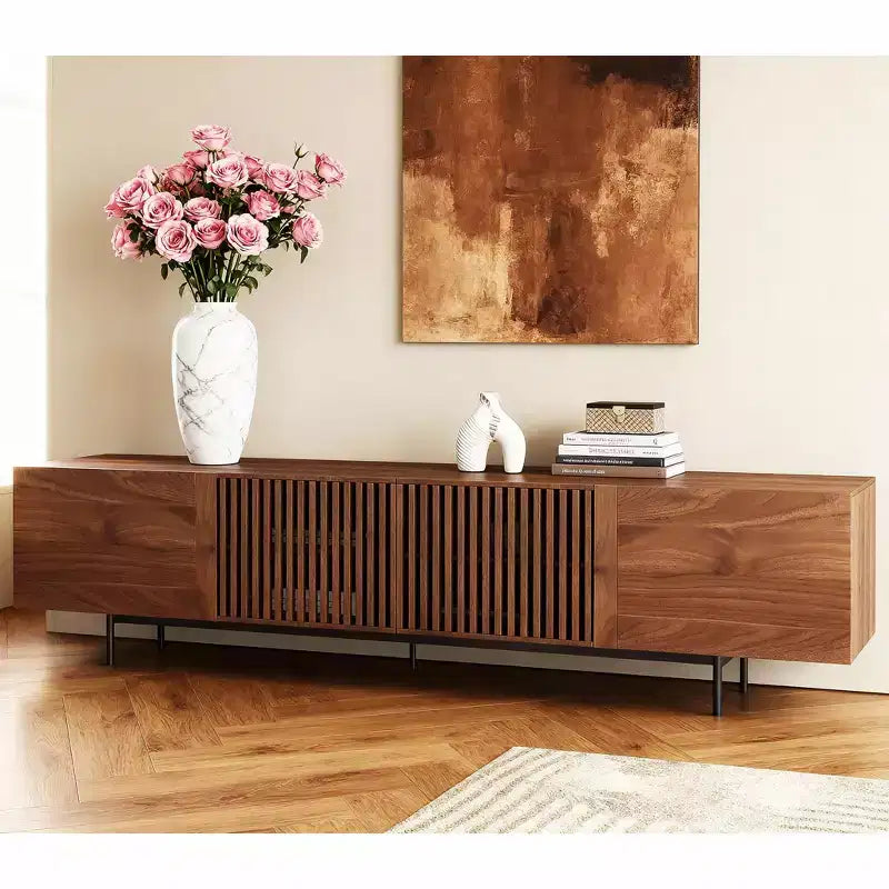 94.48 Inch Wooden TV Stand with Storage for TVs Up to 100 Inches Gaoyangjiaju