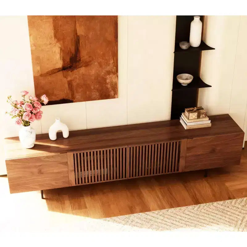 94.48 Inch Wooden TV Stand with Storage for TVs Up to 100 Inches Gaoyangjiaju