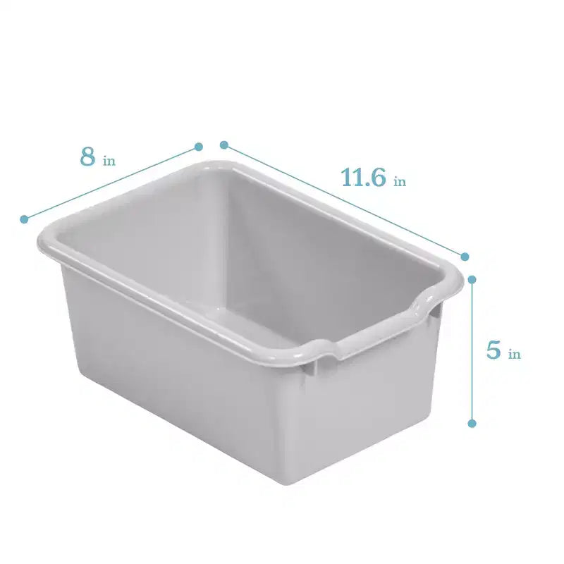 ECR4Kids 12 Cubby Mobile Tray Cabinet and 15 Scoop Front Bins, 3x4, Kids Furniture