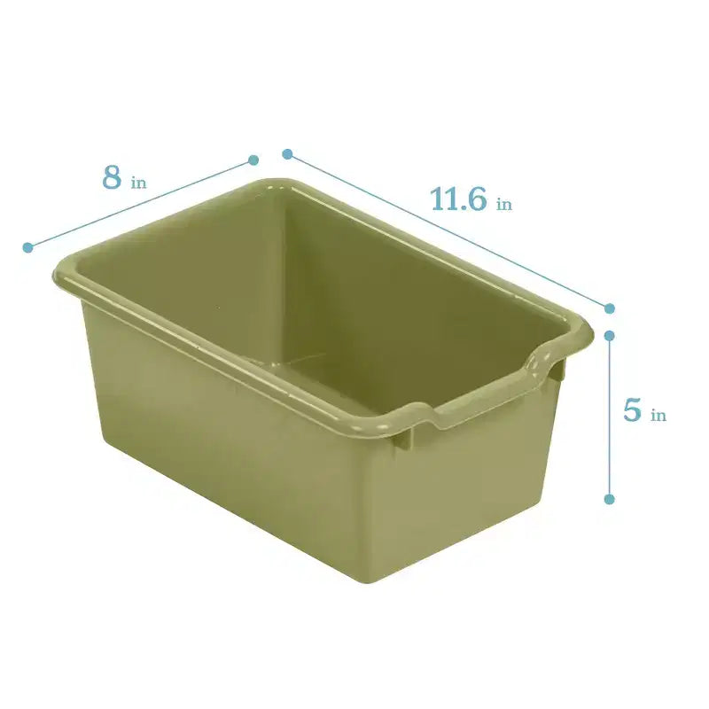 ECR4Kids 12 Cubby Mobile Tray Cabinet and 15 Scoop Front Bins, 3x4, Kids Furniture