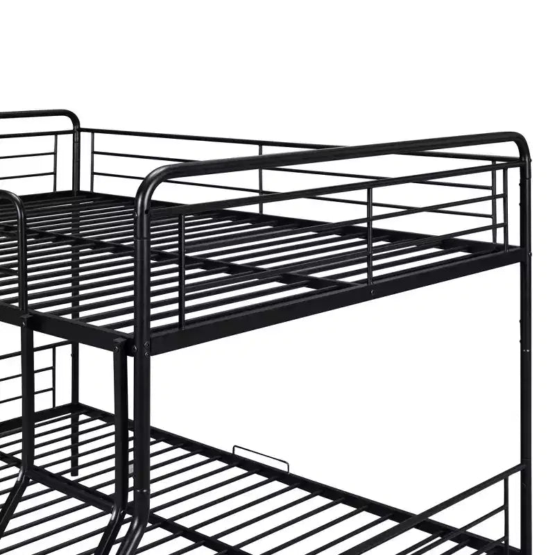 Full XL over Queen Metal Bunk Beds with 2 Drawers, Heavy Duty Bunk Bed Frame for Kids Teens Adults