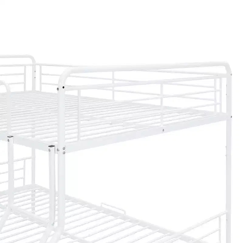 Full XL over Queen Metal Bunk Beds with 2 Drawers, Heavy Duty Bunk Bed Frame for Kids Teens Adults