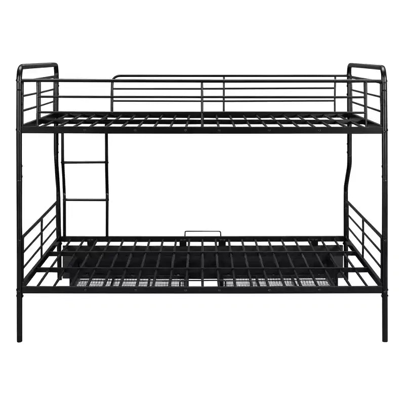 Full XL over Queen Metal Bunk Beds with 2 Drawers, Heavy Duty Bunk Bed Frame for Kids Teens Adults