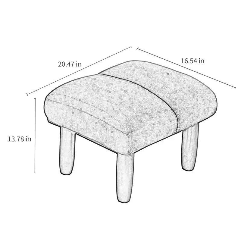 GDFStudio Sorrel Modern 360 Swivel Linen Upholstered Chair with Adjustable Backrest and Ottoman