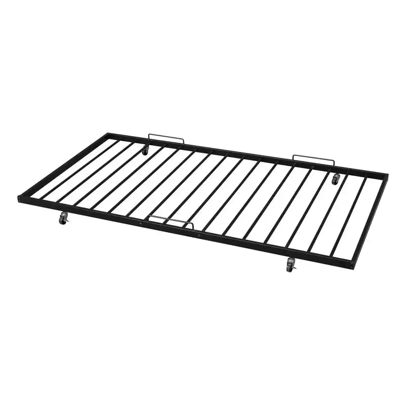 Full XL over Queen Metal Bunk Bed with Trundle, Convertible into 2 Separate Beds, Heavy-Duty Iron Bed Frame for Kids Teens