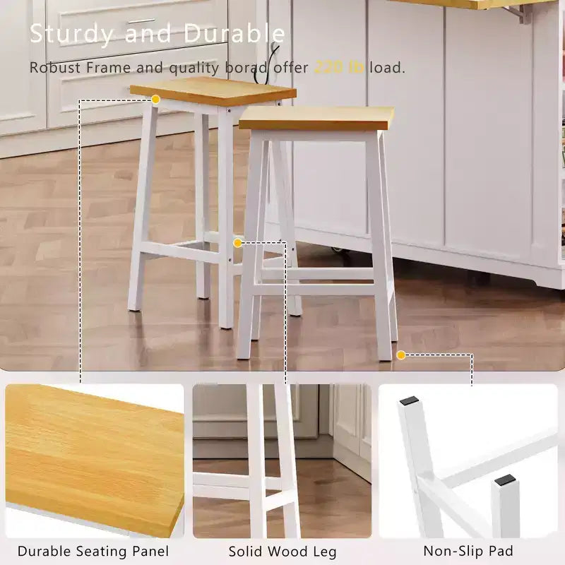 48 Kitchen Island Set with 2 Bar Stools, Drop Leaf, Power Outlet, 2 Drawers, Door Storage Rack, 5 Side Shelves, Rolling Kitchen Cart